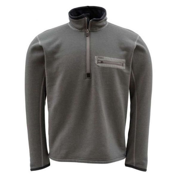 Simms PG-10361 Montana Techwool Zip Top - Dark Gunmetal - Size Small