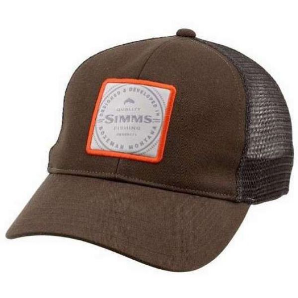 Simms Patch Trucker Cap Combine Bass Forest