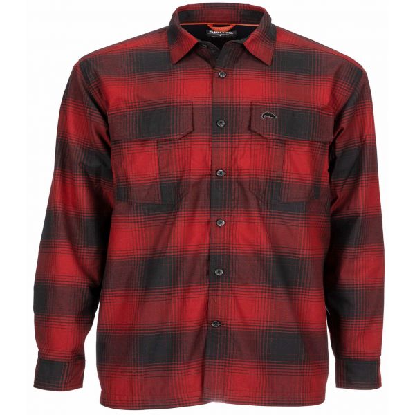 Simms PG-10777 Coldweather Long Sleeve Shirt - Auburn Red Buffalo - 2XL