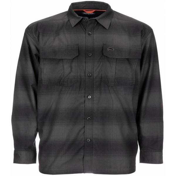 Simms PG-10777 Coldweather Long Sleeve Shirt - Slate Buffalo Plaid - 2XL