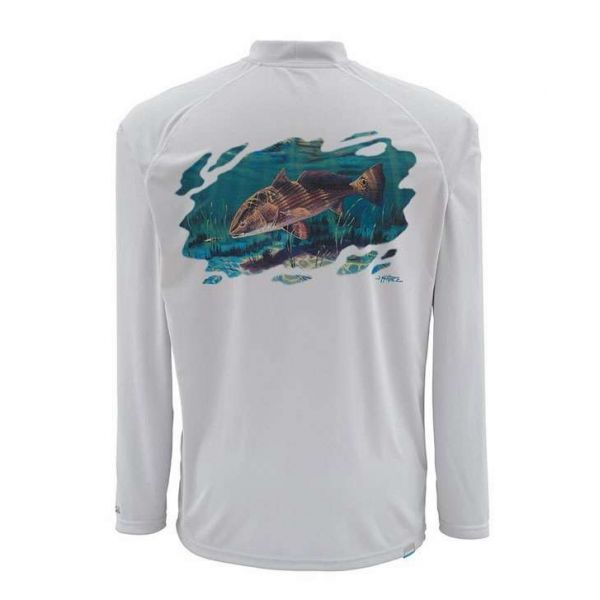 Simms Solarflex L/S Shirt - Redfish - Size Large