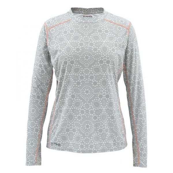 Simms PG-10937 Women's Solarflex Long Sleeve Crewneck Shirt - Ripple Dots Moonstone