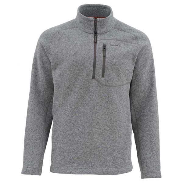 Simms PG-11900 Rivershed Sweater Quarter Zip - Smoke 2XL