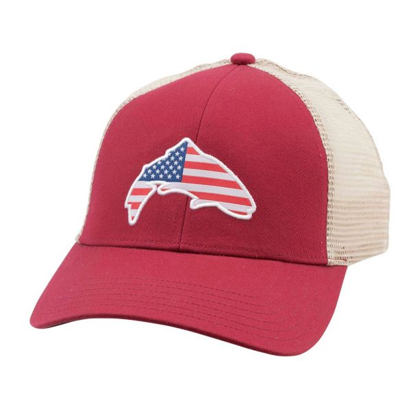 Simms USA Patch Trucker Hat - Scarlet