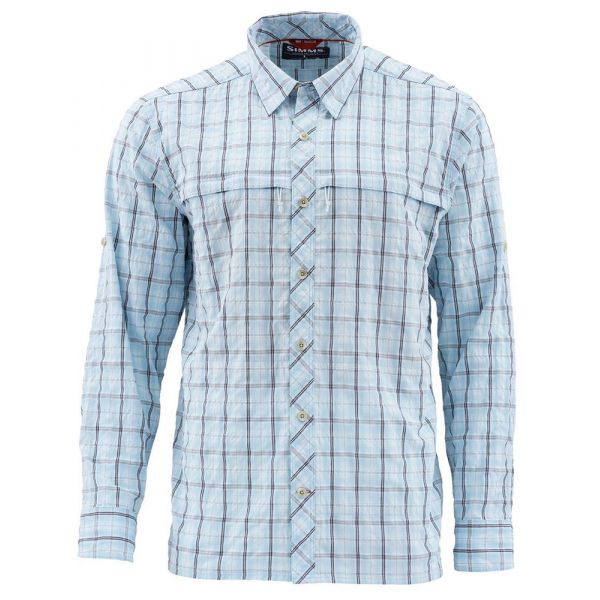 Simms Stone Long-Sleeve Shirt - Mist Admiral Blue Plaid - 3X-Large