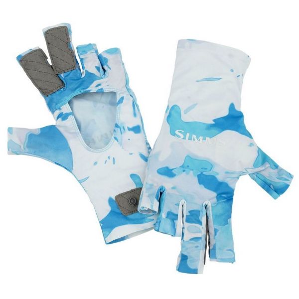 Simms PG-12661 Solarflex Sun Glove - Cloud Camo Blue - Large