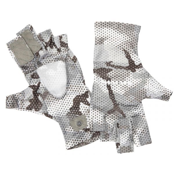 Simms PG-12661 Solarflex Sun Glove - Hex Flo Camo Steel - Large