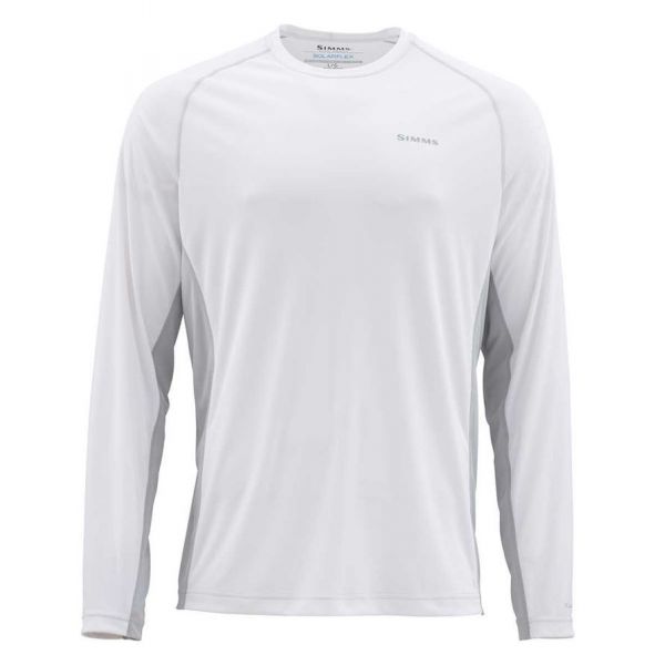 Simms Solarflex LS Crewneck Shirt - White #2 - 2X-Large