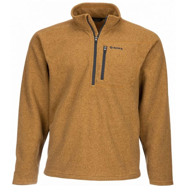 Simms PG-13070 Rivershed Quarter Zip Shirt - Dark Bronze - 2X-Large