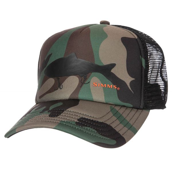 Simms Throwback Trucker Hat - Woodland Camo