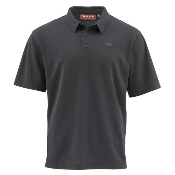 Simms Polo Short Sleeve Shirt - Raven - 2XL