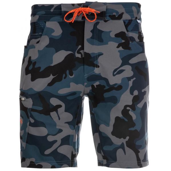 Simms Seamount Boardshort - Woodland Camo Storm - 30 Waist