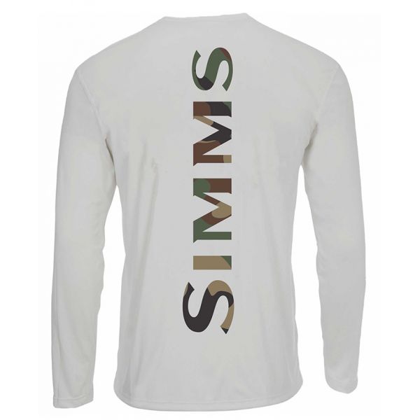 Simms Solar Tech Long Sleeve Tee - CX Camo Simms Logo - Large