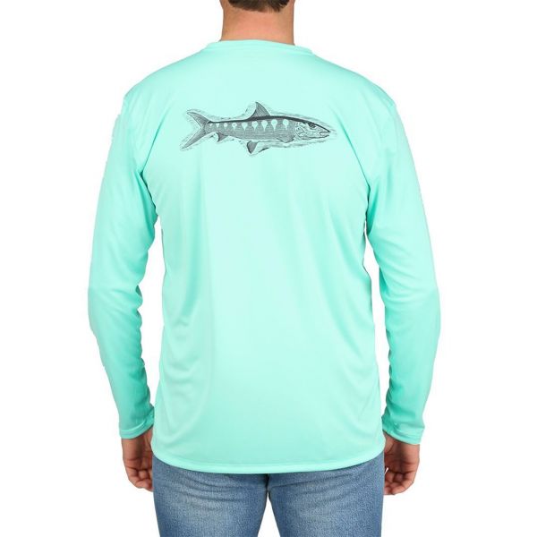 Simms Solar Tech Long Sleeve Tee - Bonefish Study Aruba - 2XL