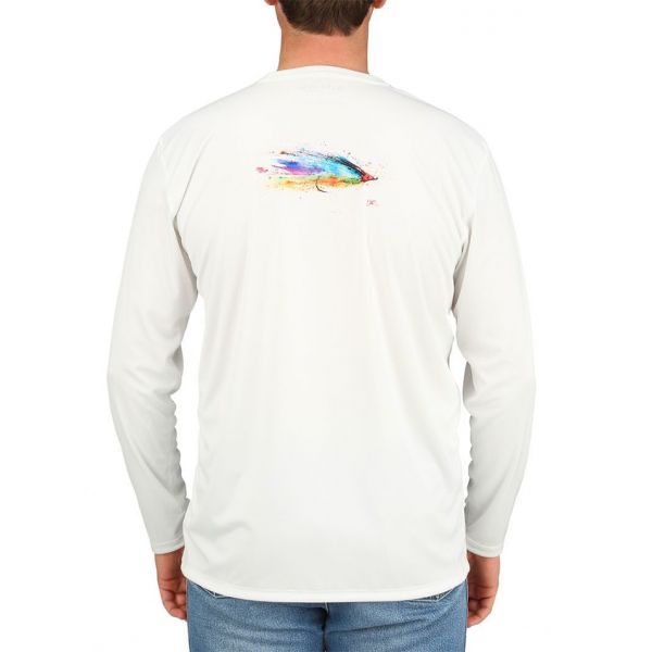 Simms Solar Tech Long Sleeve Tee - Salt Fly White - 2XL