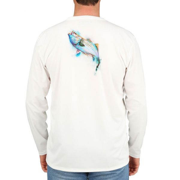 Simms Solar Tech Long Sleeve Tee - Striper Rise - L