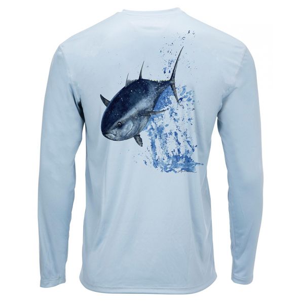 Simms Solar Tech Long Sleeve Tee - Tuna Steel Blue - 2X-Large