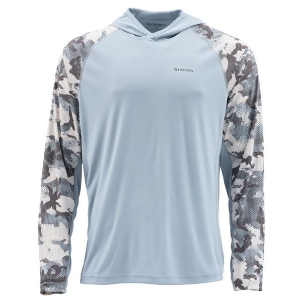 Simms Solarflex Hoody - Hex Flo Camo Grey Blue - 2XL