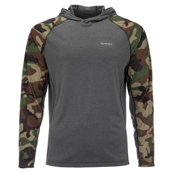 Simms Solarflex Hoody - Woodland Camo Carbon Heather - 2X-Large