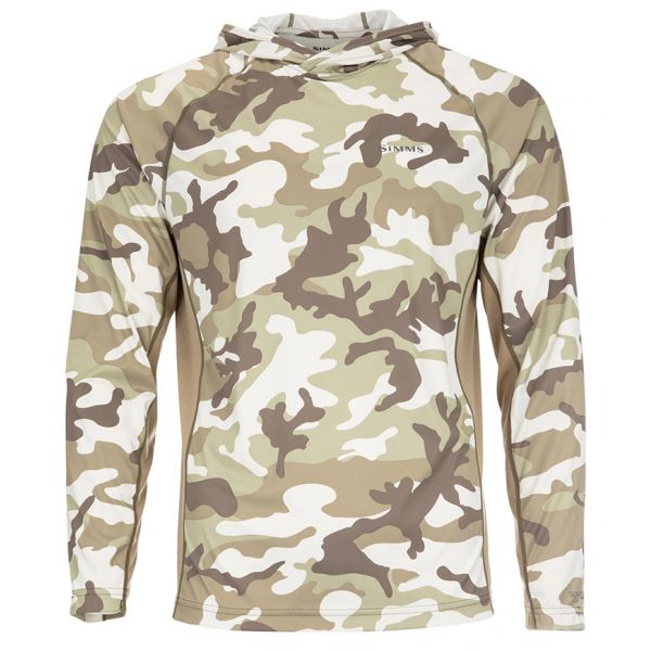 Simms Solarflex Hoody - Woodland Camo Sandbar - Large