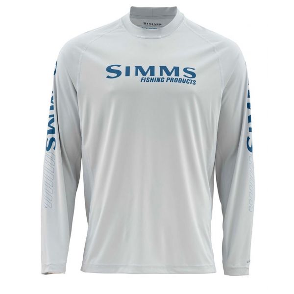 Simms Solarflex Long Sleeve Crewneck Fast Bass Sterling - 2XL