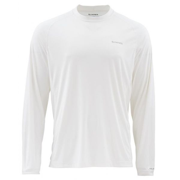 Simms Solarflex LS Crewneck Shirt - White - 2XL