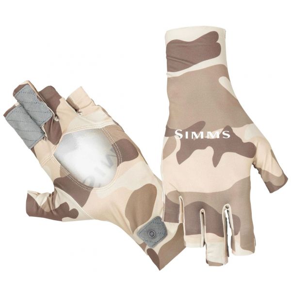 Simms Solarflex Sun Glove - Woodland Camo Sandbar - Large