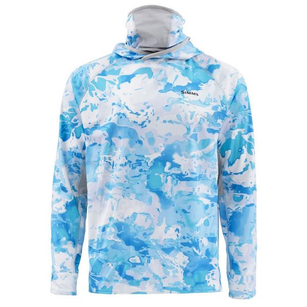 Simms Solarflex Ultracool Armor Shirt - Cloud Camo Blue - Large