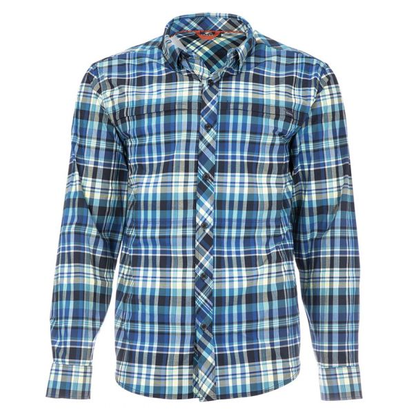 Simms Stone Cold Long Sleeve Shirt - Meridian Madras Plaid - 2X-Large