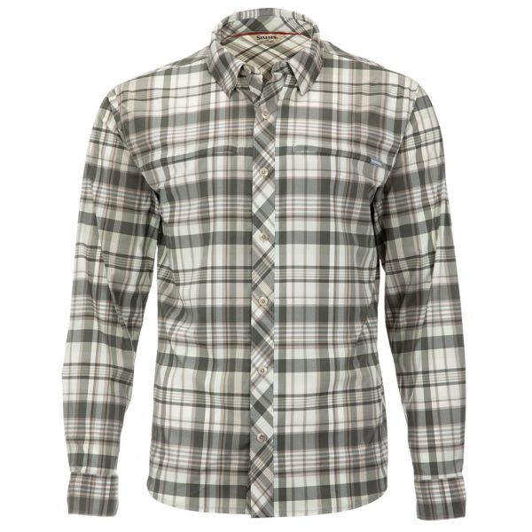 Simms Stone Cold Long Sleeve Shirt - Sage Madras Plaid - 2X-Large