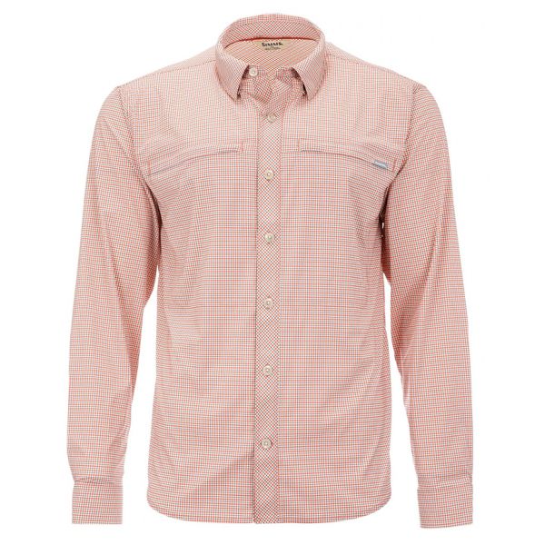 Simms Stone Cold Long Sleeve Shirt - Smoked Salmon Morada Plaid - X-Large