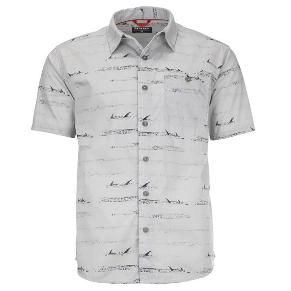 Simms Tailout Short Sleeve Shirt - Sterling Permit Stripe - Medium