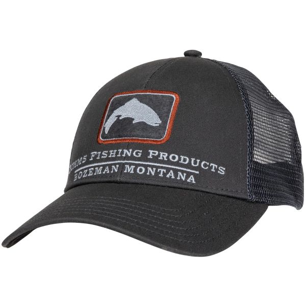 Simms Trout Icon Trucker Hat - Carbon