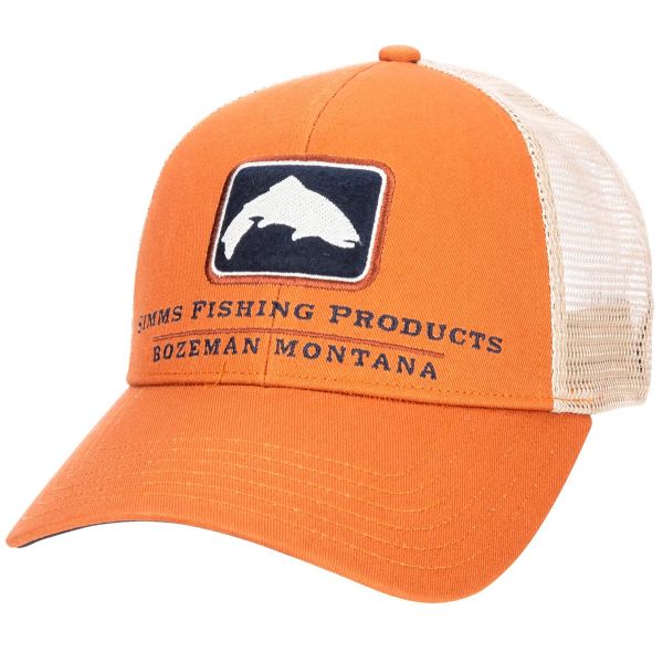 Simms Trout Icon Trucker Hat - Simms Orange