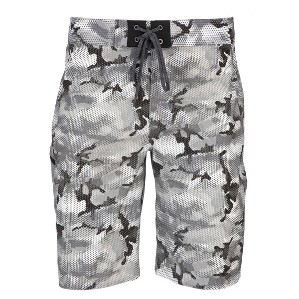 Simms Timunu Boardshort - Hex Flo Camo Steel - 32 Waist