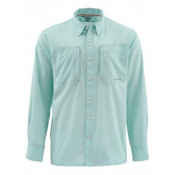 Simms Ultralight Long Sleeve Shirt - Light Teal - Large