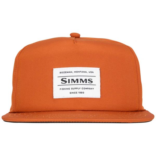 Simms Unstructured Flat Brim Cap - Simms Orange