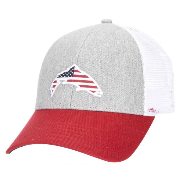 Simms USA Catch Trucker Hat - Heather Grey