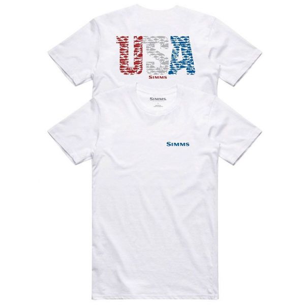 Simms USA Species Short Sleeve Tech Tee - White - 2XL