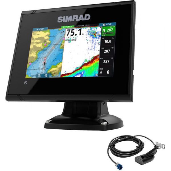 Simrad 000-12452-002 GO5 XSE Combo w/ Transducer & Navionics+ Chart