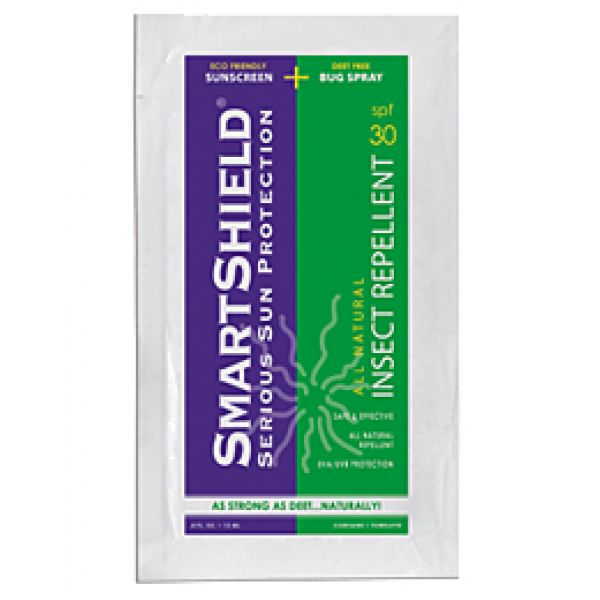 SmartShield 27650 SPF 30 Sun Towelette/Insect Repellent .4oz