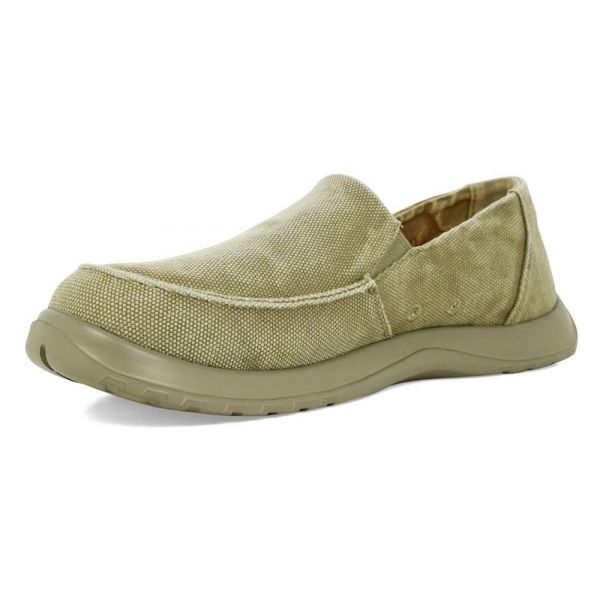 SoftScience Men's Frisco Canvas Slip-On Shoes - Khaki - Size 7