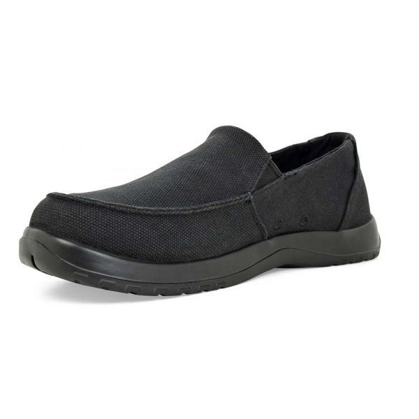 SoftScience Men's Frisco Canvas Slip-On Shoes - True Black - Size 8