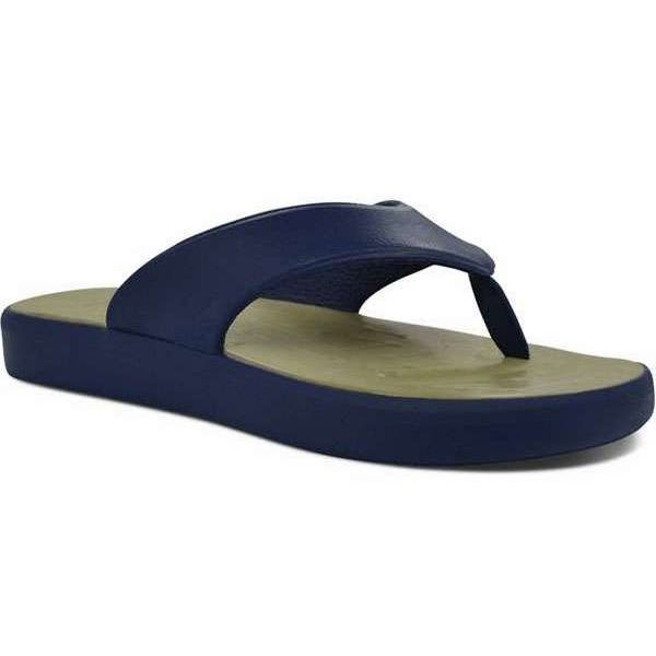 SoftScience Skiff Flip Flops - Dark Blue/Khaki - M9/W11