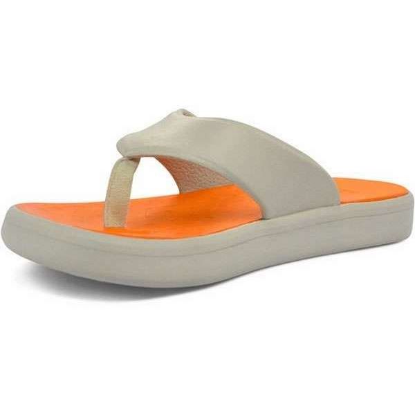 SoftScience Skiff Flip Flops - Light Gray/Orange - M13/W15