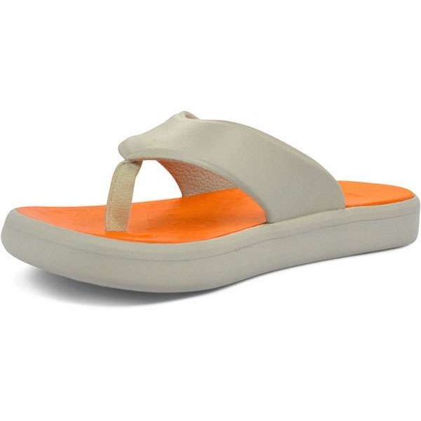 SoftScience Skiff Flip Flops - Light Gray/Orange - M12/W14