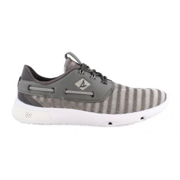 Sperry 7 Seas 3-Eye Boat Shoe - Grey Stripe - 12