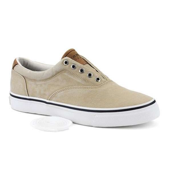 Sperry Top-Sider Men's Salt Washed Twill Striper CVO Sneaker - Chino