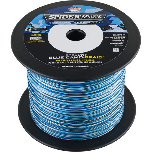 Spiderwire Stealth Blue Camo Braid 3000yd Spool - 10lb