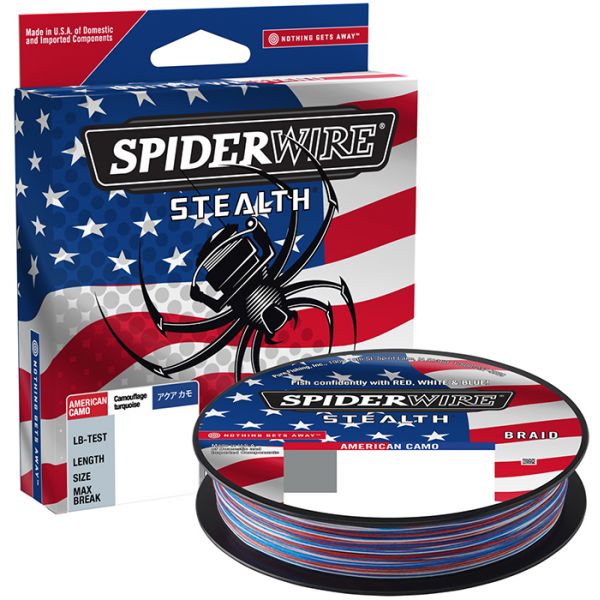 Spiderwire Stealth American Camo Braid - 10lb - 164yds